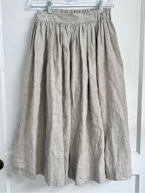 NotPerfectLinen 1950's CITY linen skirt Size S LIKE NEW